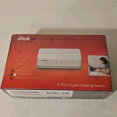 D-Link GO-SW-5G Ethernet Switch. 5 Port Gigabit Switch. Brand New.