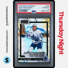 2023 O-PEE-CHEE PLATINUM #205 MATTHEW KNIES POND HOCKEY MARQUEE ROOKIE RC PSA 10