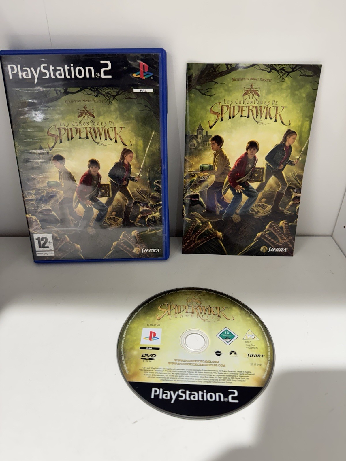 PS2 Les Chroniques De Spiderwick Jeu PlayStation 2 Vidéo Game Sierra