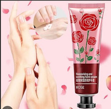 Rose Moisturizing Soothing Daily Use Hand Cream for Unisex, White Scented