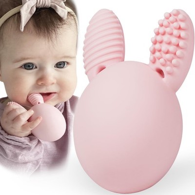 Teether Baby Teething Toy Rabbit Egg Rattle Toy Teething Pain Relief for Babi...