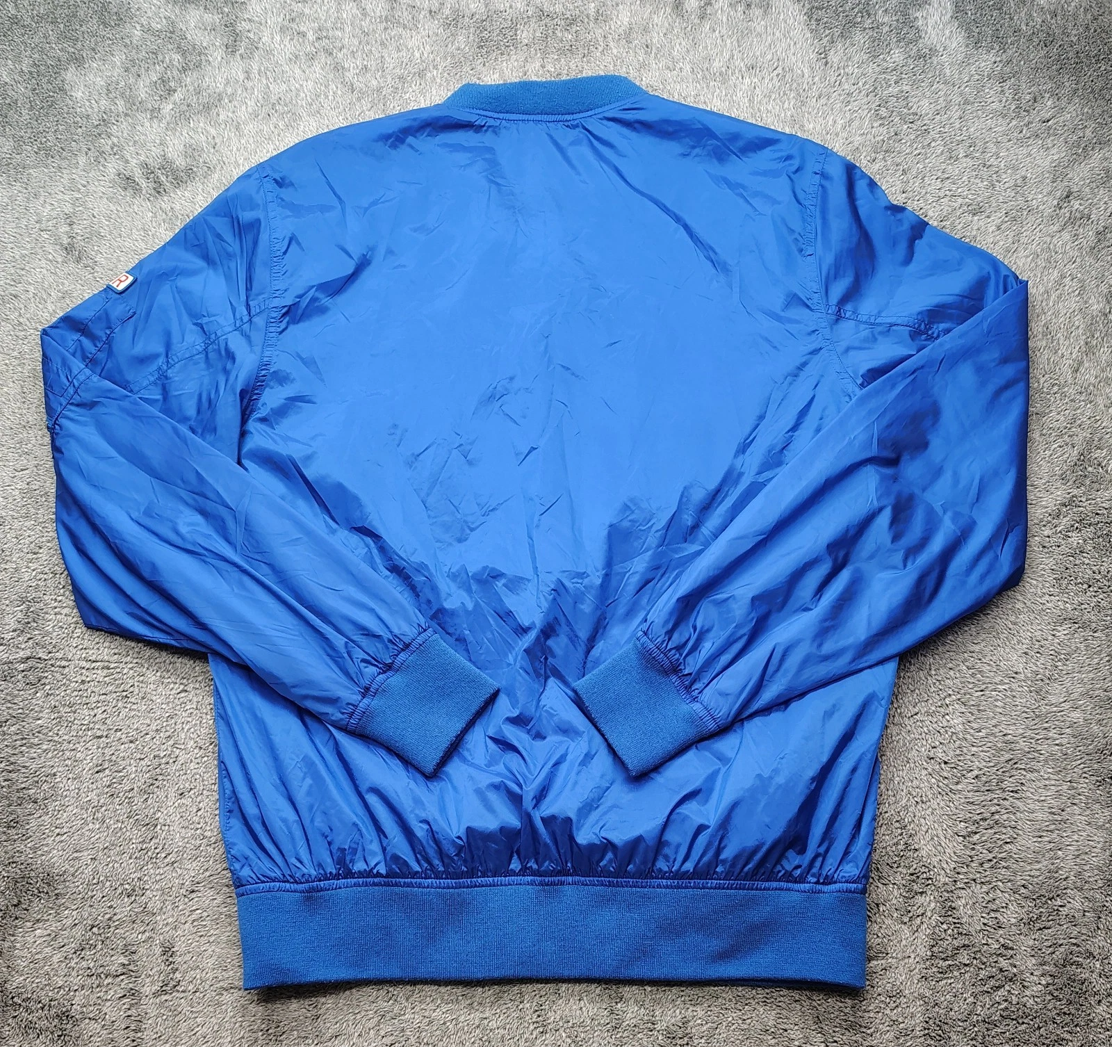 Five Four Grand AC Men’s Zip Up Bomber Flight Jacket Size M Royal Blue Air Force image 4