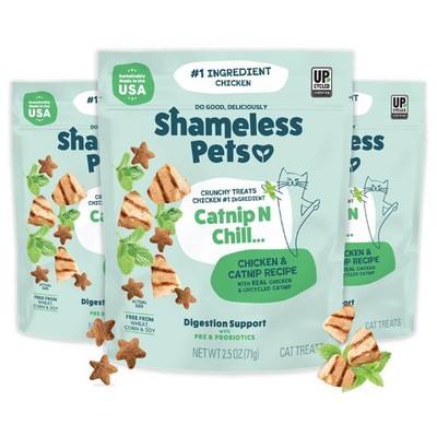 Crunchy Cat Treats - Catnip Treats for Cats with Digestive Support, Natural I...
