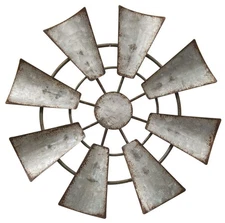 CWI Gifts Galvanized Metal Hanging Windmill, 7"