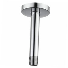 Shower Arm with Flange, Ceiling Mounted Fixed Shower Pipe, Chrome 6 Inch