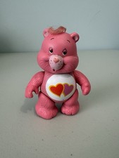 Care Bears Pink Love-a-lot Poseable Bear Pink Toy Figure Read Vintage PVC 3  