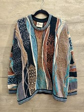 Vintage Coogi Classic Australia 3D Knit Sweater Size XL Multicolor