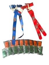 NERF Brand 8 Orange & 8 Green Flag Football Flags W/ Clips & 2 NFL Flag FB Belts