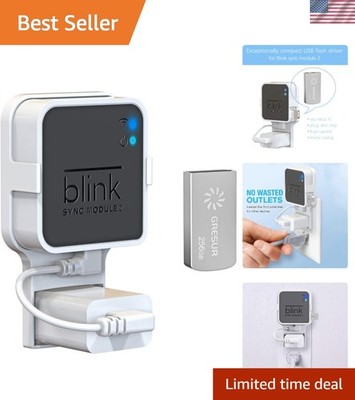 Efficient 256GB USB Drive with No Tool Mount for Blink Sync Module Enjoyment