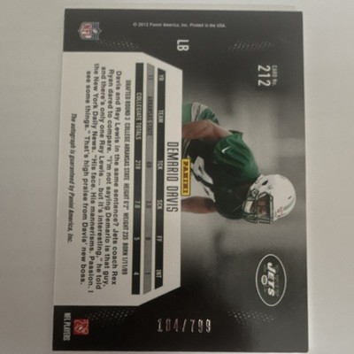 2012 Panini Momentum - Rookie Signature Demario Davis #212 /799 (AU, RC)