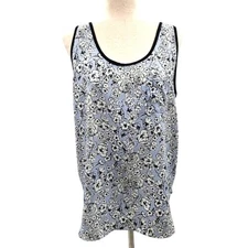 Loft Tank Top Sleeveless Floral Print Scoop Neck Blouse Casual Comfy Everyday