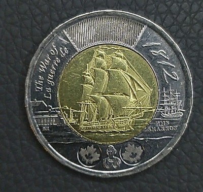 2012 (Extra Sail) HMS Shannon 2 Dollars-error Coin 🇨🇦 | eBay