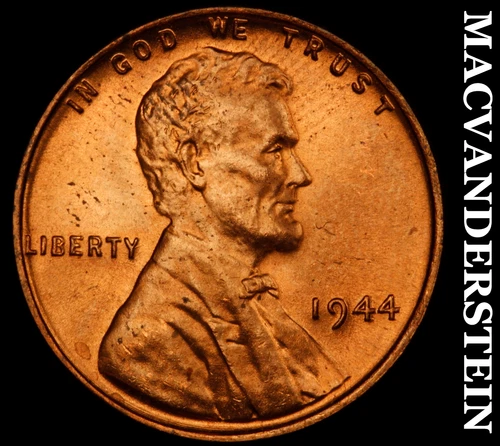 1944 Lincoln Wheat Cent- Choice Gem Brilliant Uncirculated Luster #J5283