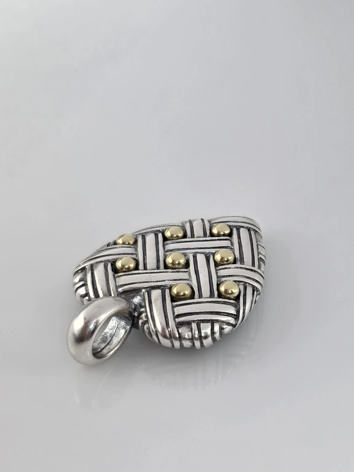 Ann King Large Sterling Heart Pendant With 18k Ball Accents - Image 4 of 4