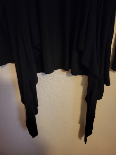 Schwarzer Damenpullover a.n.a. 3x offene Kaskadenfront gebraucht - Bild 2 von 2