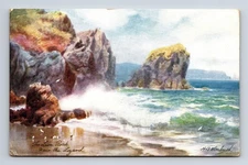 1907 HB WIMBUSH TUCKs Oilette Lion Rock Near The Lizard UK PC 7069 Postcard