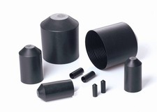 Tapa termorretráctil tamaño 6,4 mm hasta 2,03 mm de diámetro (6,4/ADH) negra