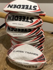 Steeden Classic Trainer Rugby League Balls Size 5 Adult Training Bulk Lot of 10