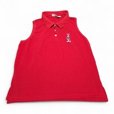 Vtg 1995 Looney Tunes Classic Youth Girls Sz L Red Sleeveless Shirt Bugs Bunny