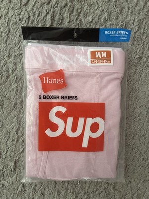 2er Pack Supreme Boxer Short Unterhosen Pink Rosa Weiß Größe M neu ungetragen