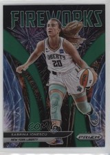 2022 Panini Prizm WNBA Fireworks Green Prizm Sabrina Ionescu #7 12sd