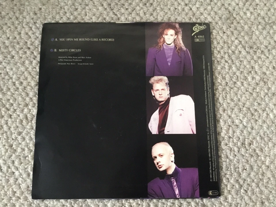 Dead Or Alive - You Spin Me Round (Like A Record) - 7" Singe 1984 Epic A 4861 - Image 2 of 4