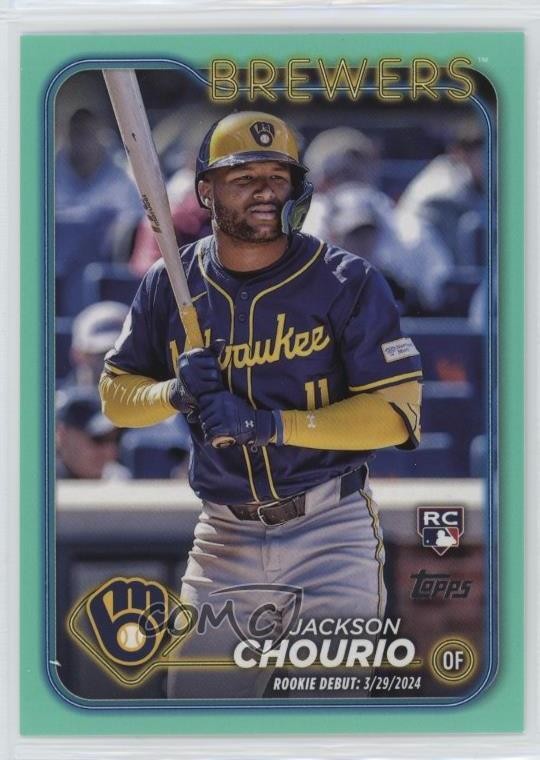 2024 Topps Update Rookie Debut Aqua Jackson Chourio #US155 1c1k