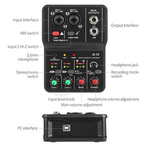 Portable Sound Card provides a switchable 48V power supply for stable operation - Afbeelding 13 van 15