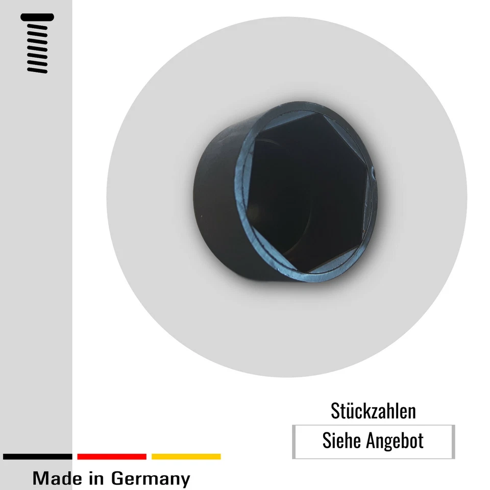 4 Schutzkappen/Abdeckung Sechskantmutter M18 M20 M22 M24 M30 M36 M42 Kunststoff - Bild 3 von 4