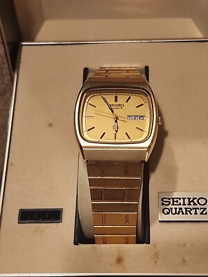 Vintage 1980's Men Seiko SQ quartz day date 8123 - 5089 | eBay