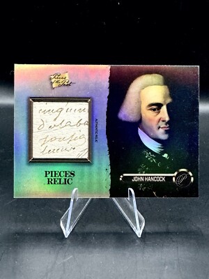 JOHN HANCOCK PIECES OF THE PAST PRES HAND WRITTEN RELIC #97