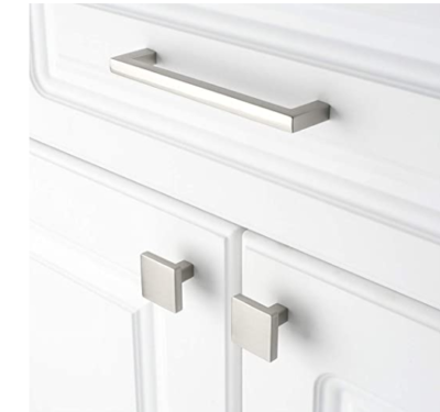 POVEFONK 10 Pack Brushed Satin Nickel Kitchen Cabinet Knobs Solid Drawer Knobs Kitchen Cabinet - View #3