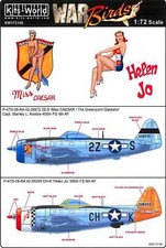 Kits World Decals 1/72 REPUBLIC P-47D THUNDERBOLT Miss Caesar  Helen Jo