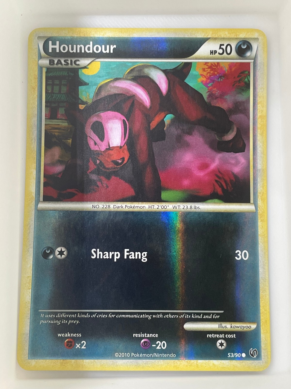 Pokemon HOUNDOUR 53/90 Reverse Holo (2010 Undaunted) - LP