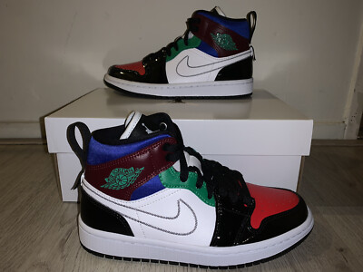Jordan 1 Mid SE Black White Multi-Color (W) 