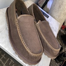 Men’s 11.5 M Kenneth cole slippers Textile Lining Brown Slip On Sherpa Lined NEW