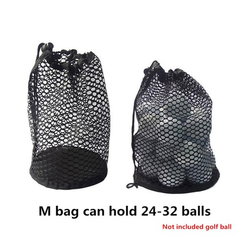 Borsa rete sportiva sacca palline da golf nylon golf tennis 16/32/56 trasporto palline - Foto 17 di 18