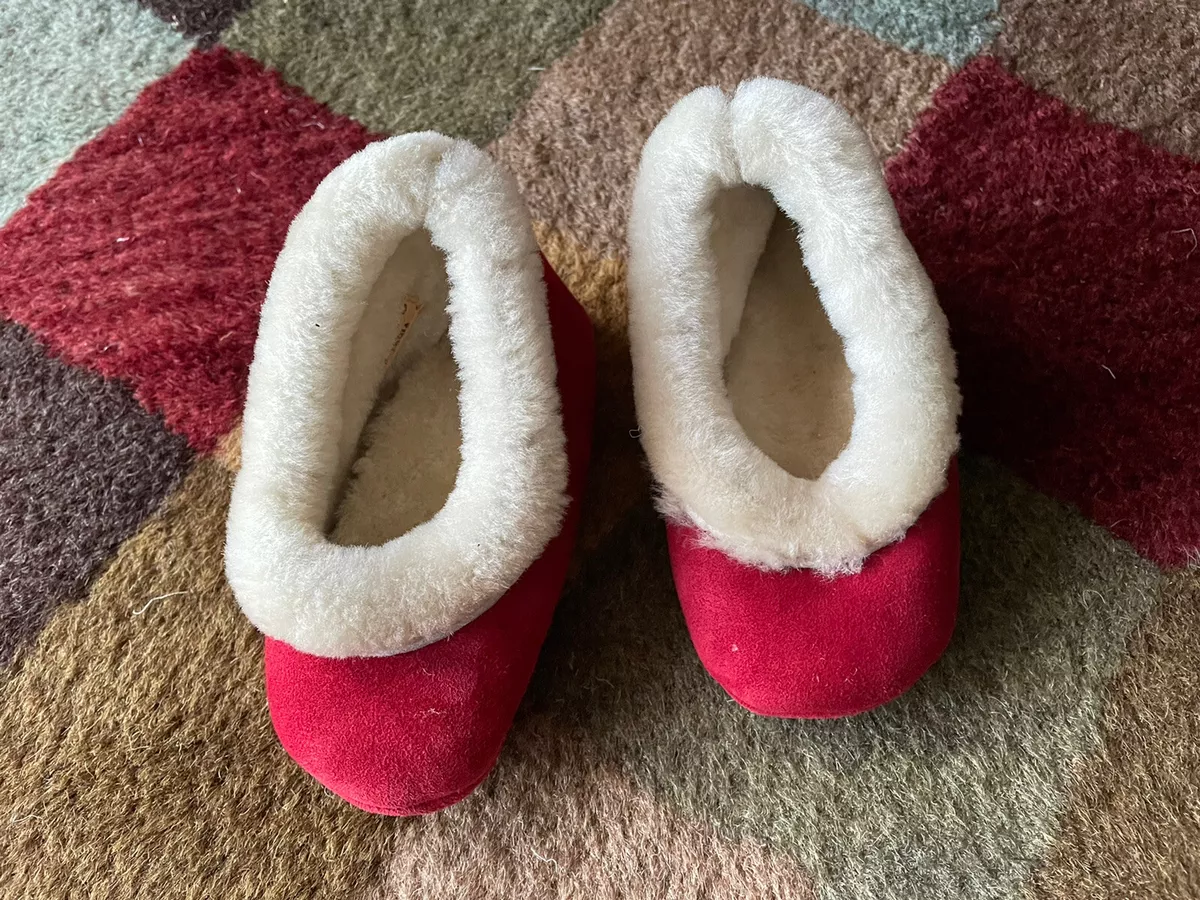 Cole Haan Infant Baby Girl s Red Leather Moccasins Slippers