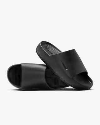 New Nike Calm Slides Shoes - Black (FD4116-001)