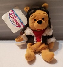 PILOT WINNIE THE POOH Mini Bean Bag Costume Plush w/ DISNEY STORE tags Fighter
