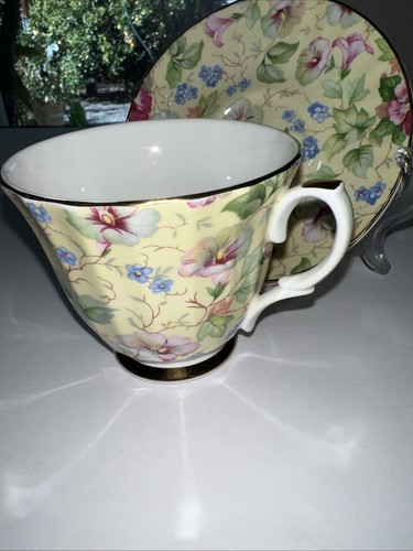 Staffordshire Royal Victorian St George, Dorset Rose tazza piattino NOTE - Foto 4 di 14