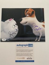 Patton Oswalt Jenny slate signed autograph 8x10 photo secret life of pets 2 ACOA