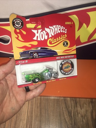 Hot Wheels Classics Series 4 #11 OF 15 Boss Hoss Motorcycle w/Badge - 第 4/10 張圖片