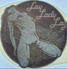 Original Vintage Lay Lady Lay Bob Dylan Glitter Iron On Transfer