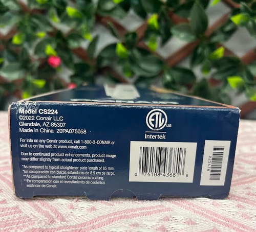 Conair Double Ceramic Digital Flat Iron, 1-inch. Some Box Damage But New! - Picture 5 of 7