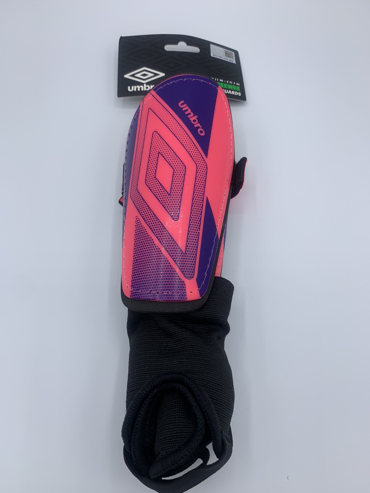 Umbro Soccer Shin Guards with Stirrup Ankle Guard Peewee Size Pink