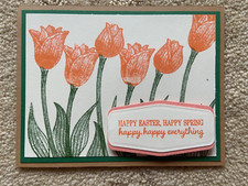 Timeless tulip Easter card kit of 6 made w/ Stampin' Up 