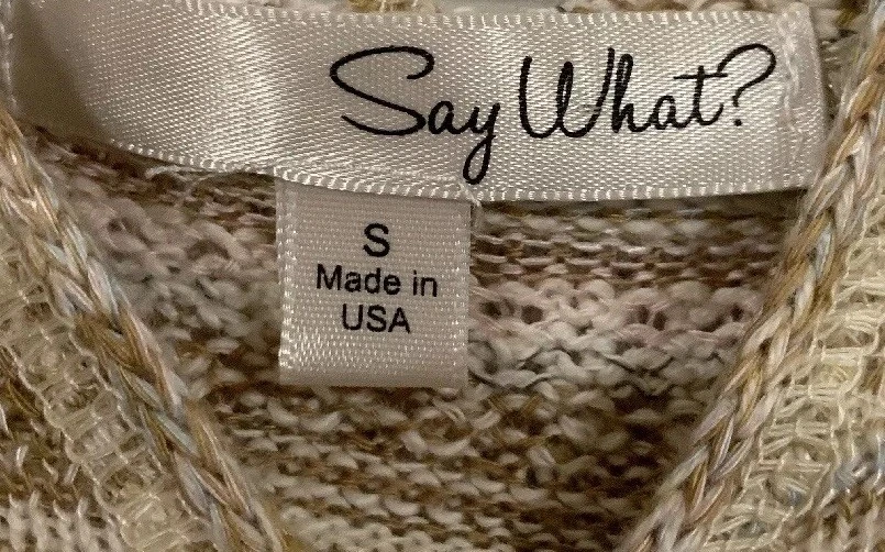 OFF WHITE DIMMI COSA? Cardigan maglione maglia beige panna bianco sporco taglia S junior