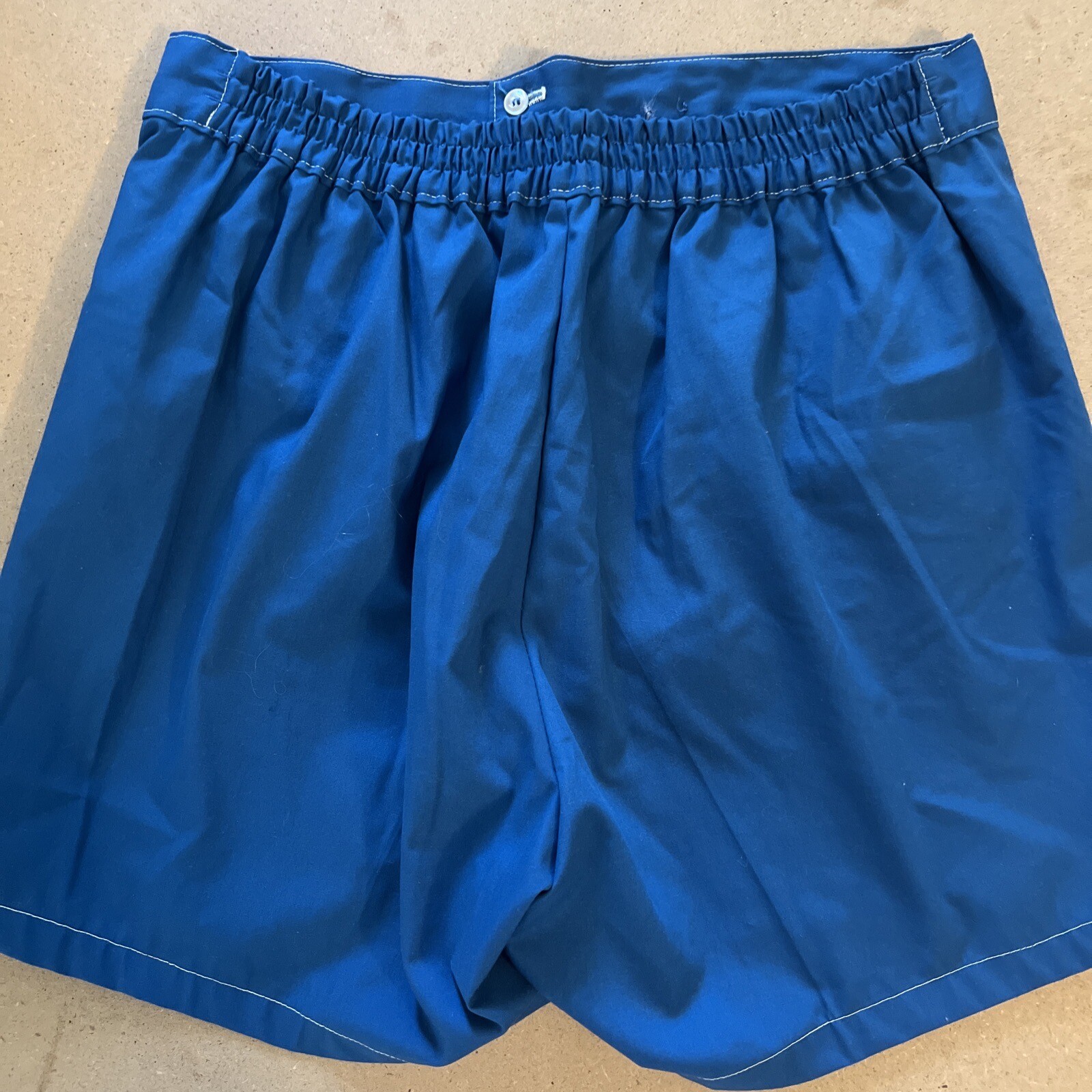 1970s vtg CHRISTIAN DIOR men’s Blue SWIM TRUNKS Medi… Gem