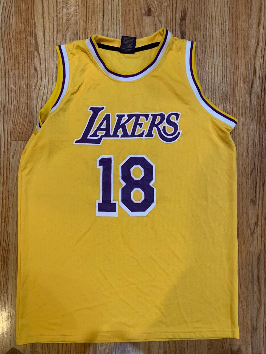 Los Angeles LA Lakers 18-19 Replica Yellow Jersey XL Wish Jersey